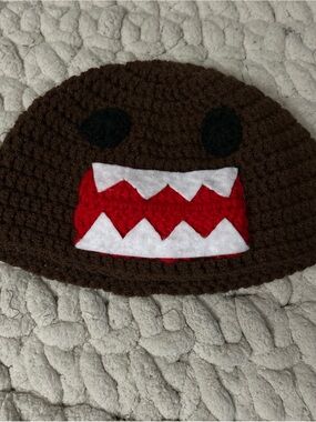 Brown Crochet Domo Beanie
